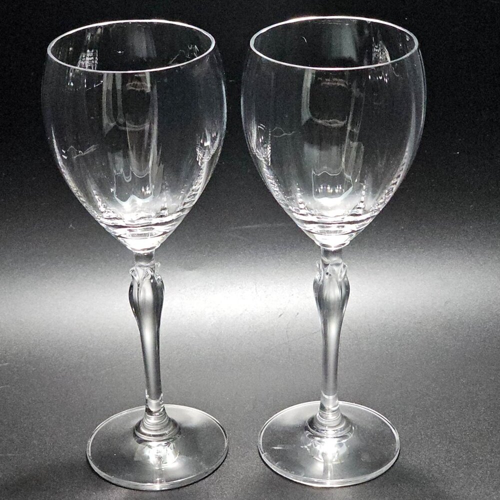 4 Mikasa Spring Petals Wine Glasses 8.25" vintage sculpted stem romantic floral - Picture 7 of 7